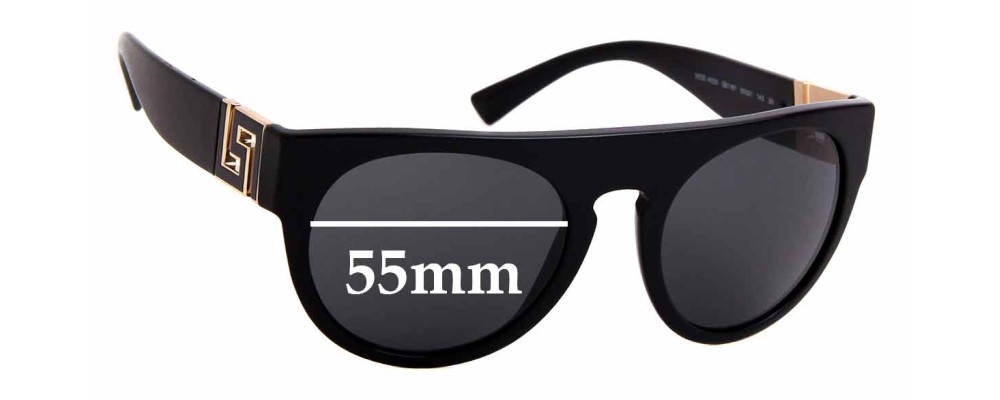 Sunglass Fix Replacement Lenses for Versace MOD 4333 - 55mm Wide