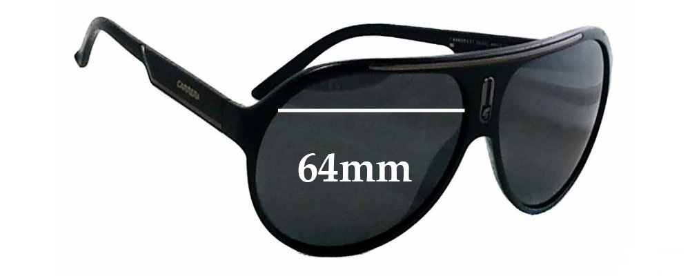 Sunglass Fix Replacement Lenses for Carrera 57 - 64mm Wide