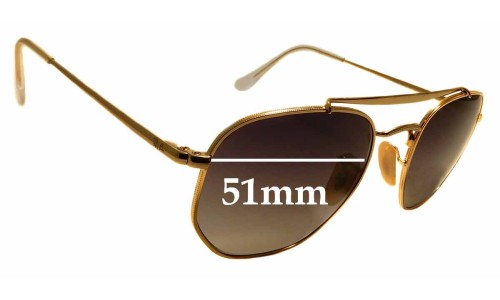 Ray-Ban RB3648 The Marshal Replacement Lenses 51mm wide 