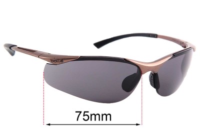 Bolle Sidewinder Replacement Sunglass Lenses - 75mm Wide 