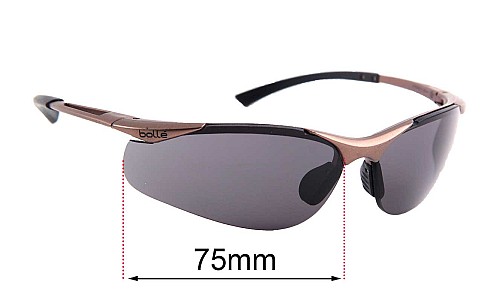 Sunglass Fix Replacement Lenses for Bolle Contour - 75mm Wide 