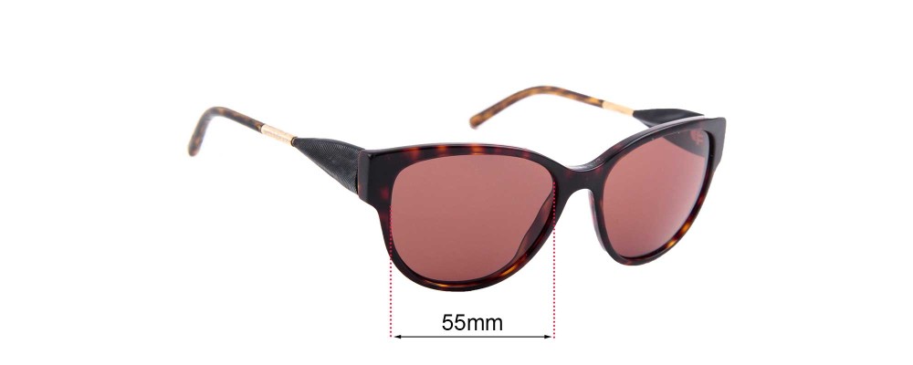 Sunglass Fix Replacement Lenses for Burberry B 4190 - 55mm Wide