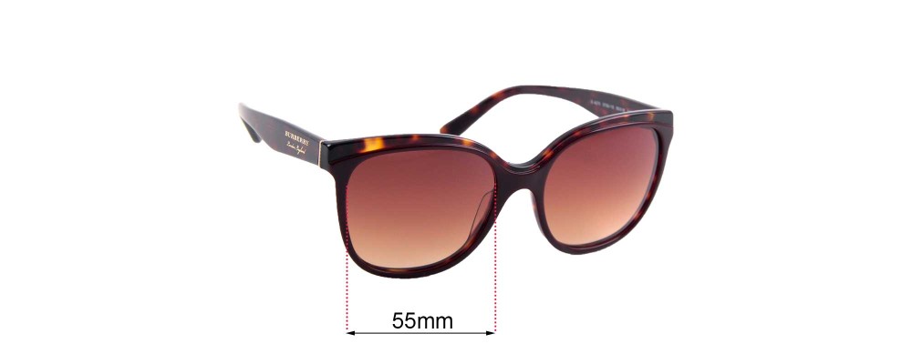 Sunglass Fix Replacement Lenses for Burberry B 4270 - 55mm Wide