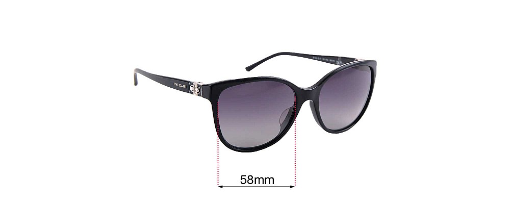 Sunglass Fix Replacement Lenses for Bvlgari 8132-B-F - 58mm Wide