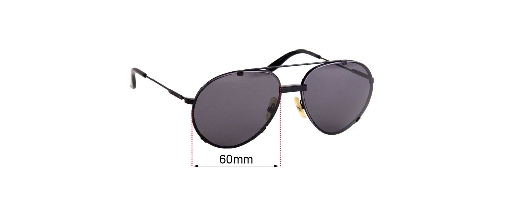 Sunglass Fix Replacement Lenses for Carrera 80 - 60mm Wide