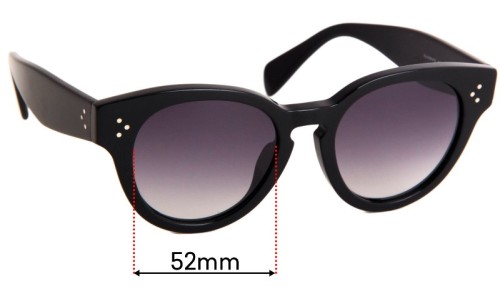 Sunglass Fix Replacement Lenses for Celine CL 41061 F/S - 52mm Wide 