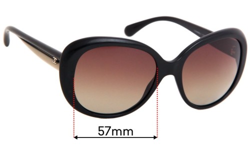 Sunglass Fix Replacement Lenses for Chanel 5312 - 57mm Wide 