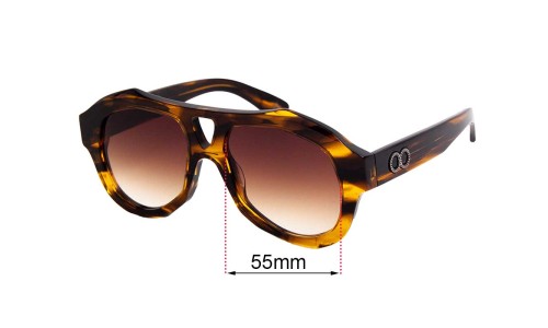 Sunglass Fix Replacement Lenses for Childe Debaser - 55mm Wide 