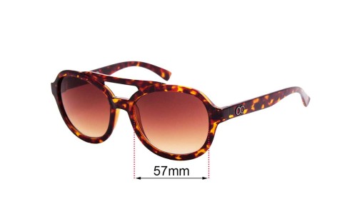 Sunglass Fix Lentes de Repuesto para Childe Secret - 57mm Wide Sunglass Fix Lentes de Repuesto para Childe Secret - 57mm Wide