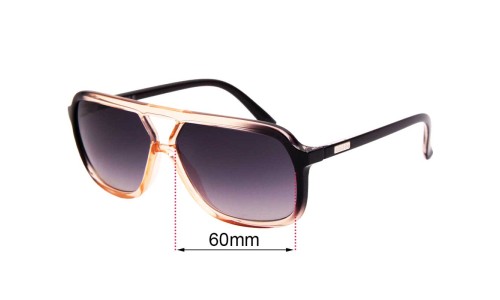 Sunglass Fix Replacement Lenses for Childe Treble - 60mm Wide 