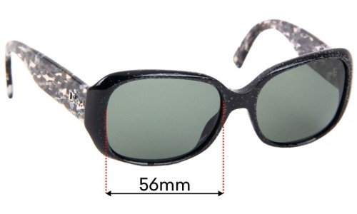 Sunglass Fix Replacement Lenses for Christian Dior Flanelle3 - 57mm Wide 