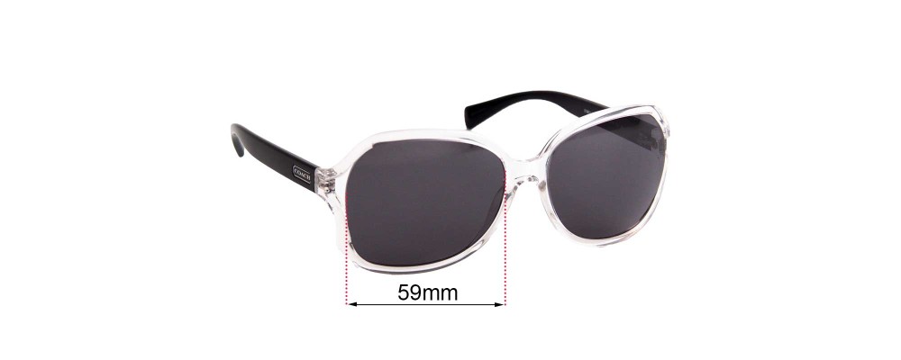 Sunglass Fix Replacement Lenses for Coach HC8088 Selma - 59mm wide