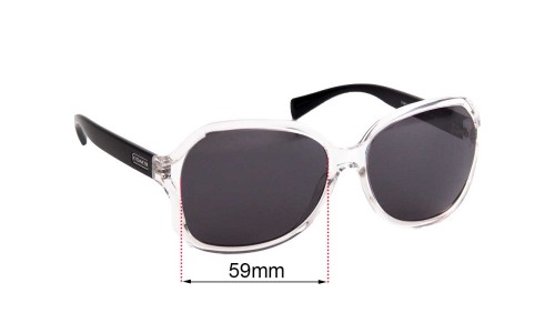 Sunglass Fix Replacement Lenses for Coach HC8088 Selma - 59mm Wide 