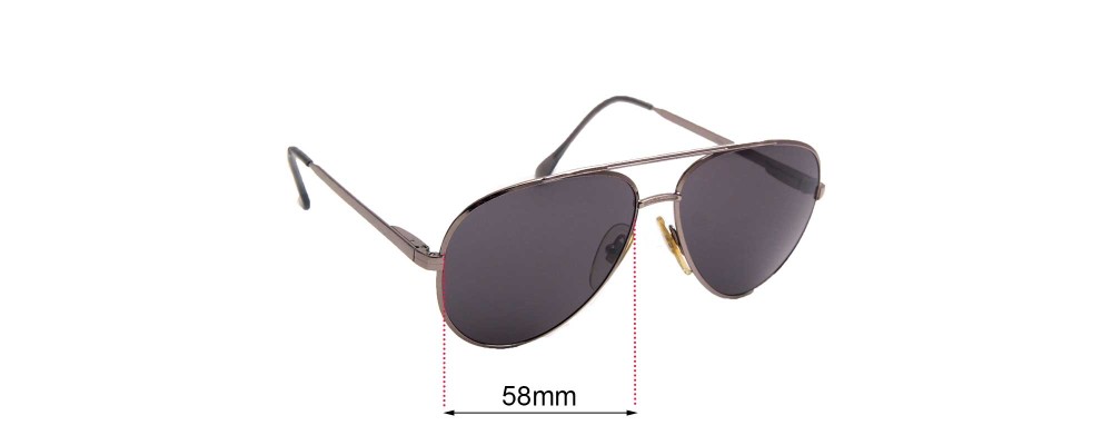  Cottet Vintage Aviator 743 Replacement Sunglass Lenses - 58mm wide