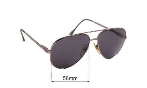Sunglass Fix Replacement Lenses for Cottet Vintage Aviator 743 - 58mm Wide 
