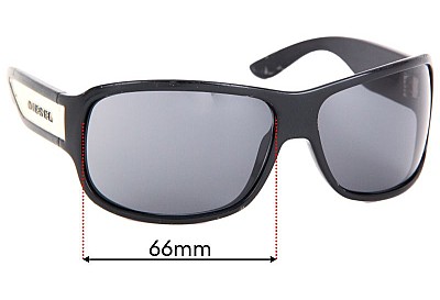 Diesel Unknown Model Replacement Lenses 66mm wide 