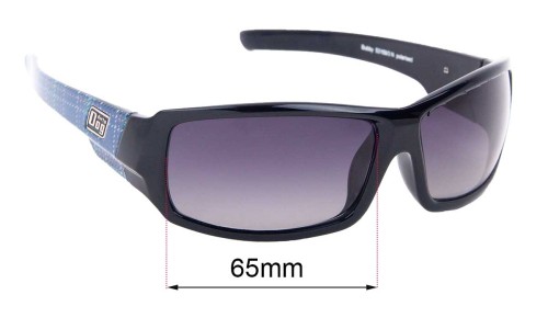 Sunglass Fix Replacement Lenses for Dirty Dog Bubby - 65mm Wide 
