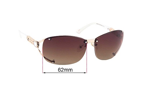 Sunglass Fix Replacement Lenses for Guess GU7481-S - 62mm Wide 