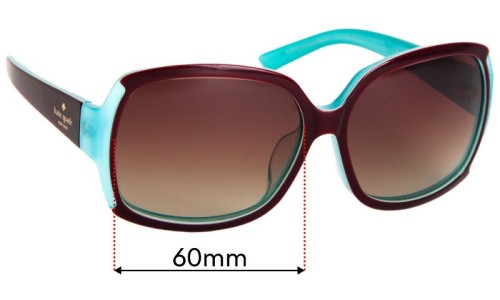 Sunglass Fix Replacement Lenses for Kate Spade Cila/F/S - 60mm Wide 