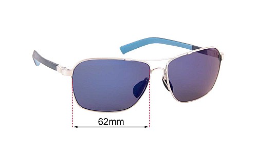 Sunglass Fix Replacement Lenses for Maui Jim MJ326 Freight Trains - 62mm Wide 