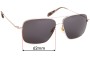 Sunglass Fix Replacement Lenses for Oliver Peoples Bartley S - 62mm Wide 