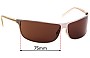 Sunglass Fix Lentes de Repuesto para Prada SPR53C - 75mm Wide 