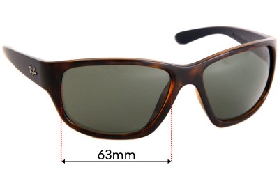 Ray Ban RB4300 Replacement Lenses 63mm wide 