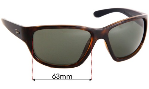 Sunglass Fix Replacement Lenses for Ray Ban RB4300 - 63mm Wide 