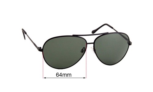 Sunglass Fix Replacement Lenses for Serengeti Large Aviator 5222 - 64mm Wide 