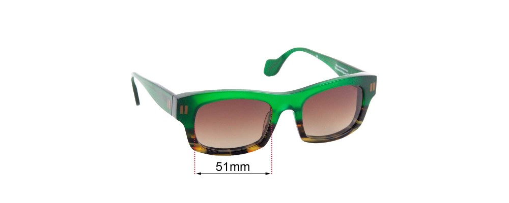 Theo Soixante Six Replacement Sunglass Lenses - 51mm Wide