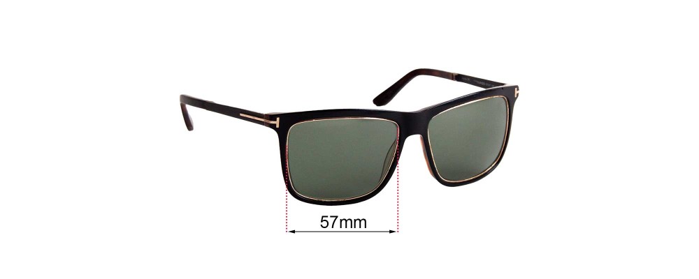 Sunglass Fix Replacement Lenses for Tom Ford Karlie TF392 - 57mm Wide