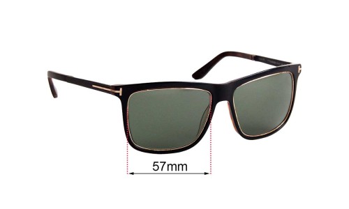 Sunglass Fix Replacement Lenses for Tom Ford Karlie TF392 - 57mm Wide 