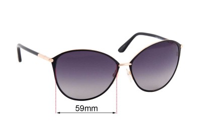 Tom Ford Penelope TF320 Replacement Lenses 59mm wide 