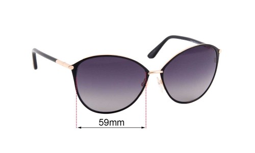 Sunglass Fix Replacement Lenses for Tom Ford Penelope TF320 - 59mm Wide 