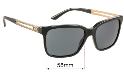 Sunglass Fix Replacement Lenses for Versace VE 4307 - 58mm Wide 