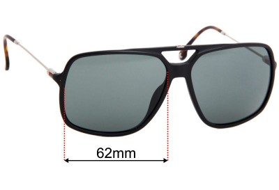 Sunglass Fix Replacement Lenses for Carrera 155/S - 62mm wide 