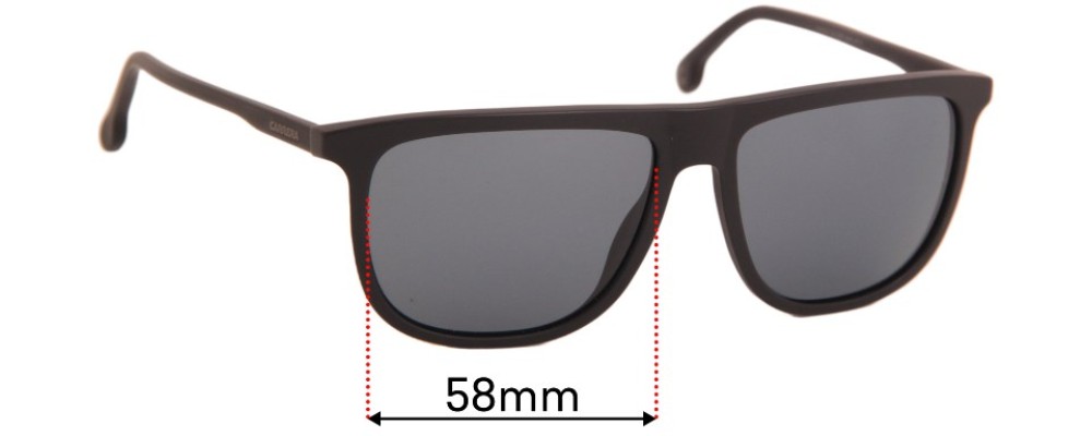 Sunglass Fix Replacement Lenses for Carrera 218/S  - 58mm Wide
