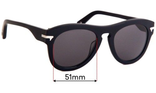 Sunglass Fix Replacement Lenses for G-Star Raw Fat Garber - 51mm Wide 