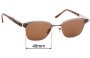 Sunglass Fix Lentes de Repuesto para Leisure Society Stanford - 48mm Wide 