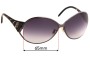 Sunglass Fix Replacement Lenses for Roberto Cavalli Ore 333S - 65mm Wide 