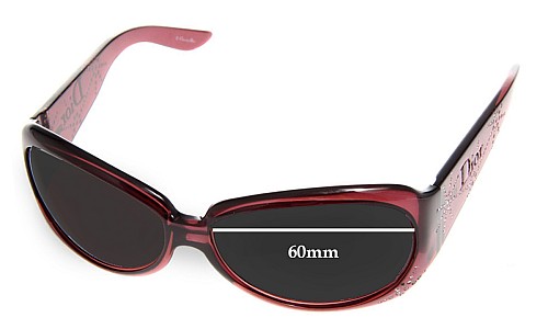 Sunglass Fix Replacement Lenses for Christian Dior Spidior/F - 60mm Wide 