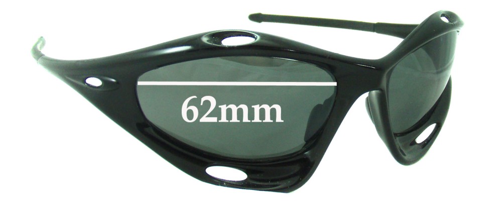 Sunglass Fix Replacement Lenses for Oakley Water Jacket - Non Vented Lenses - 62mm Wide