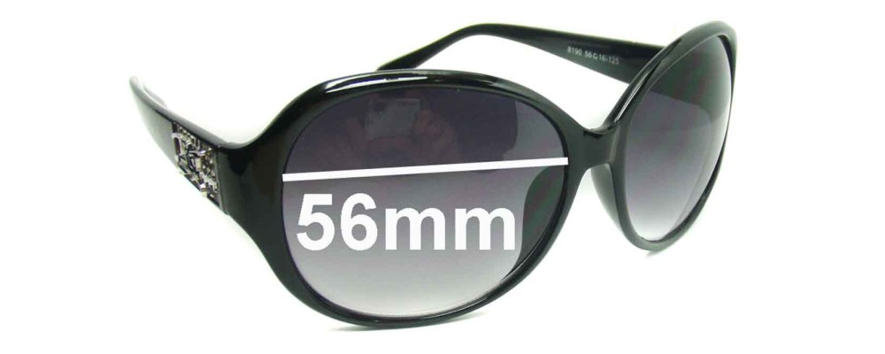 Sunglass Fix Replacement Lenses for Burberry B 8090 - 56mm Wide