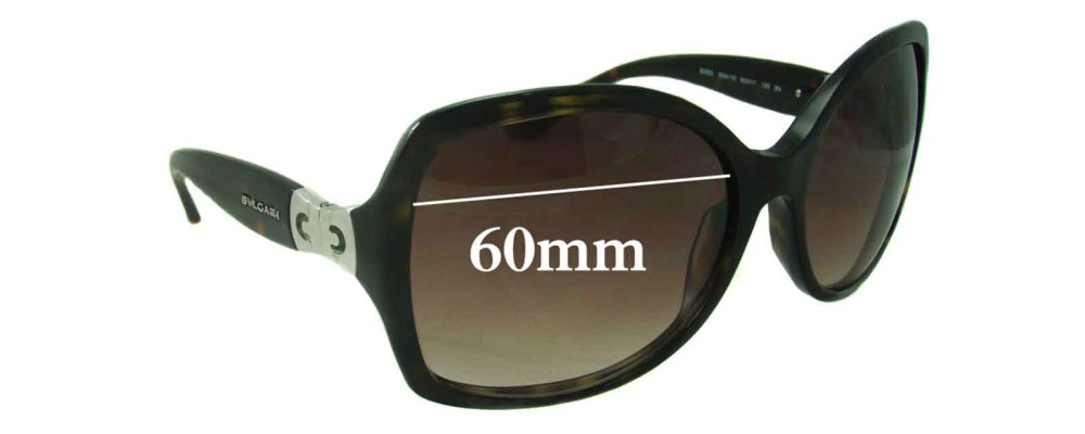 Sunglass Fix Replacement Lenses for Bvlgari 8065 - 60mm Wide