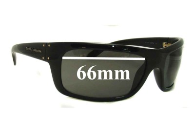 Dolce & Gabbana D&G Replacement Sunglass Lenses- 66mm Wide 