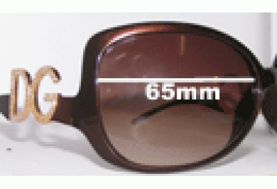 Dolce & Gabbana Replacement Sunglass Lenses model DG6011B - 65mm Wide  