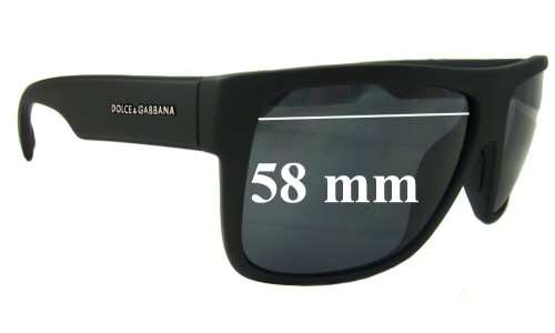 Sunglass Fix Replacement Lenses for Dolce & Gabbana DG6070 - 58mm Wide 