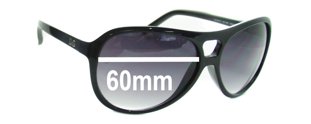 Dolce & Gabbana DG8070 Replacement Sunglass Lenses - 60mm wide