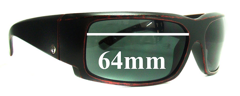 Sunglass Fix Replacement Lenses for Electric Hoy Inc - 64mm Wide