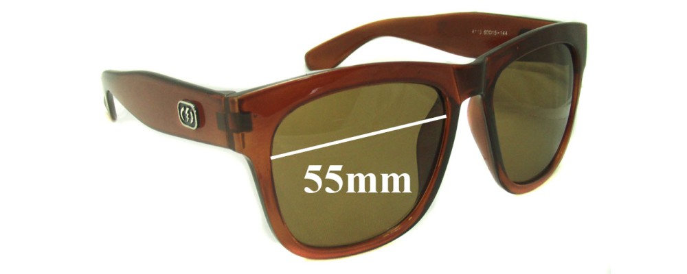 Sunglass Fix Replacement Lenses for Electric A113 - 55mm Wide